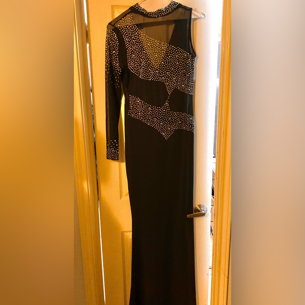 Black See Through Fitted Dress